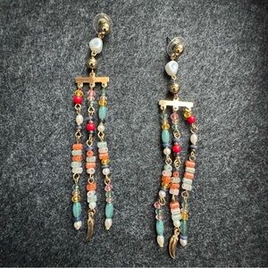 Colorful Beaded Dangle Earrings
